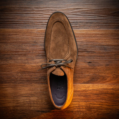 Zelli Wallaby Italian Suede Lace Up Chocolate (26-303-CHO)