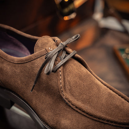 Zelli Wallaby Italian Suede Lace Up Chocolate (26-303-CHO)