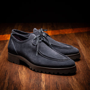 Zelli Wallaby Italian Suede Lace Up Navy (26-303-NVY)
