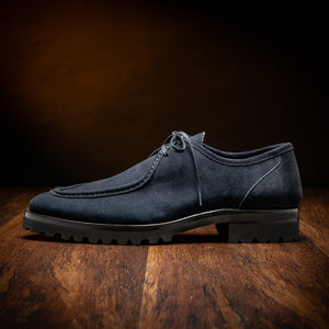 Zelli Wallaby Italian Suede Lace Up Navy (26-303-NVY)