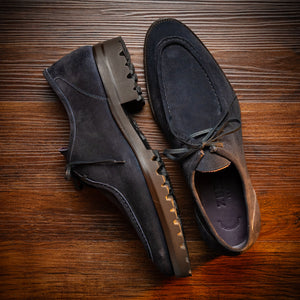 Zelli Wallaby Italian Suede Lace Up Navy (26-303-NVY)