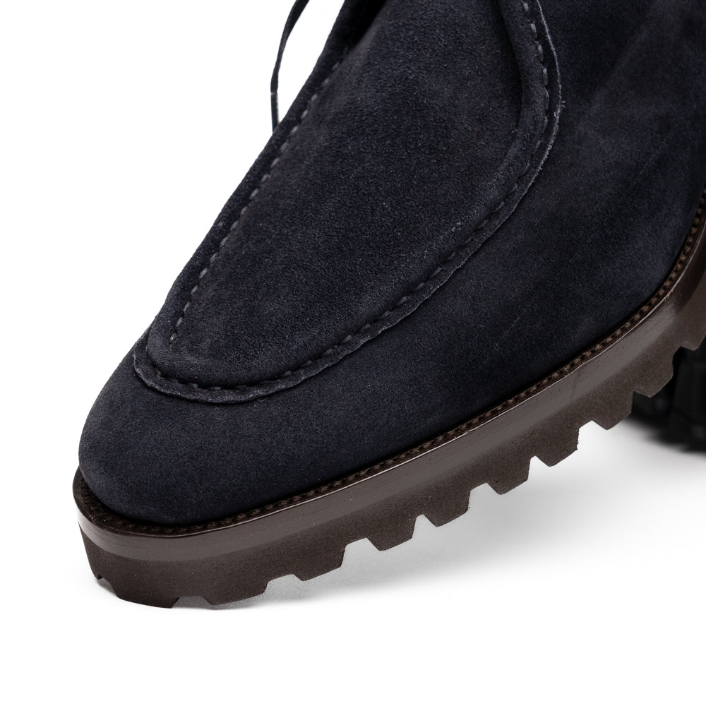 Zelli Wallaby Italian Suede Lace Up Navy (26-303-NVY)
