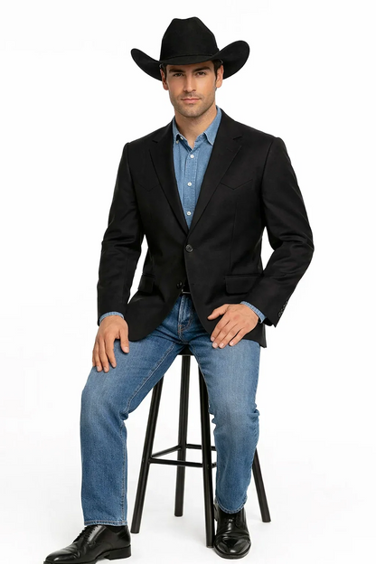 Western Blazer - Saco Para Hombre - Cowboy Blazer in Black Color