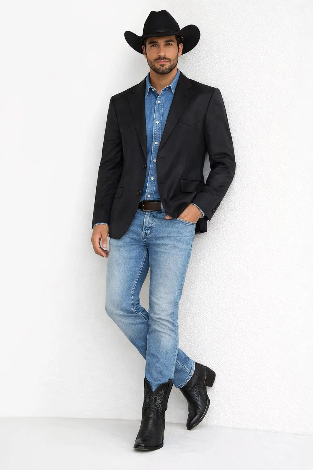 Western Blazer - Saco Para Hombre - Cowboy Blazer in Black Color