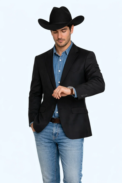 Western Blazer - Saco Para Hombre - Cowboy Blazer in Black Color