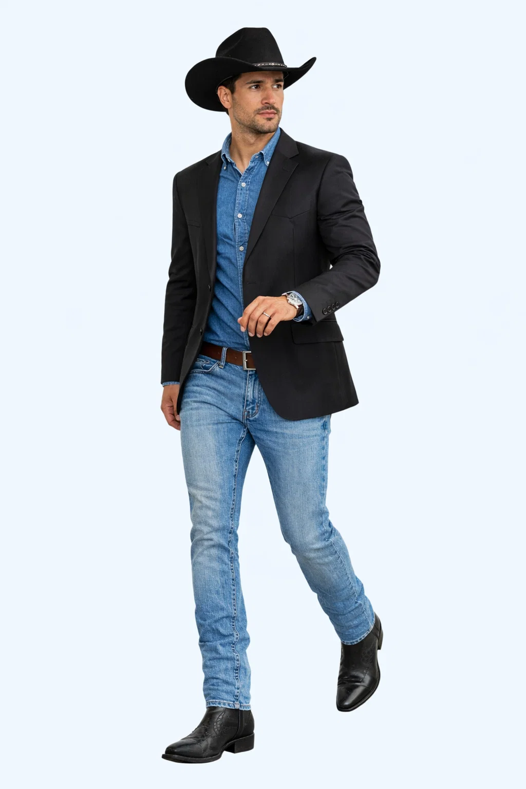 Western Blazer - Saco Para Hombre - Cowboy Blazer in Black Color