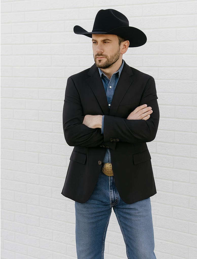 Western Blazer - Saco Para Hombre - Cowboy Blazer in Black Color 6   - from alligatorwarehouse.com