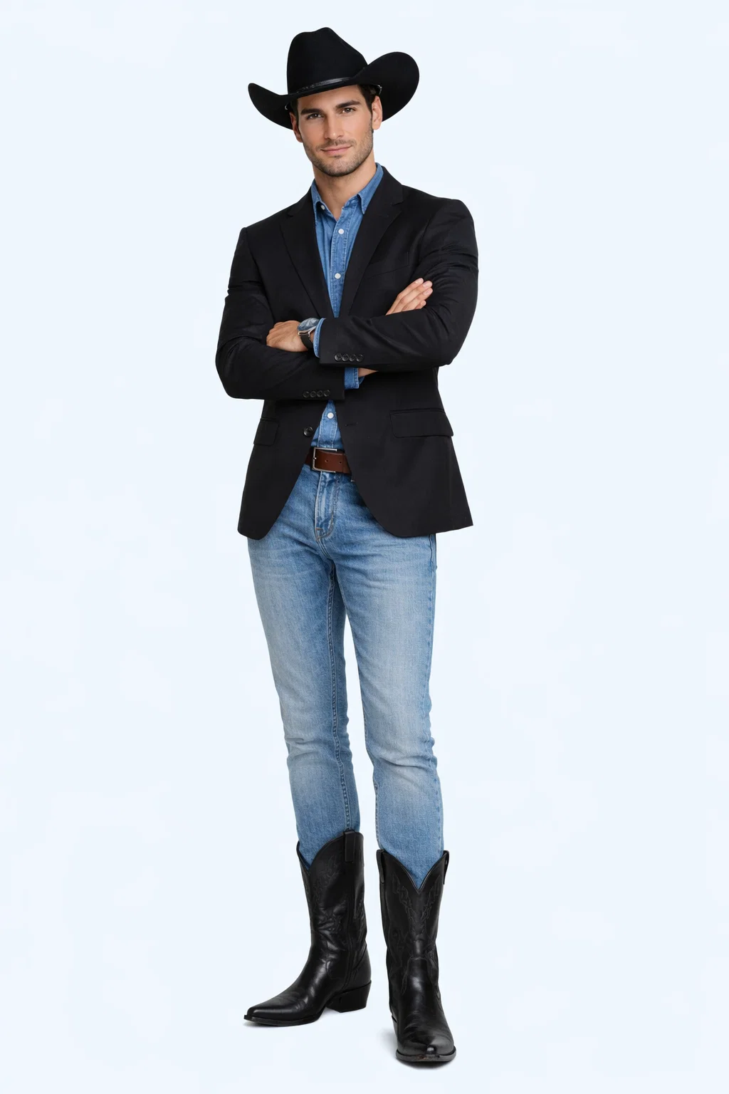 Western Blazer - Saco Para Hombre - Cowboy Blazer in Black Color