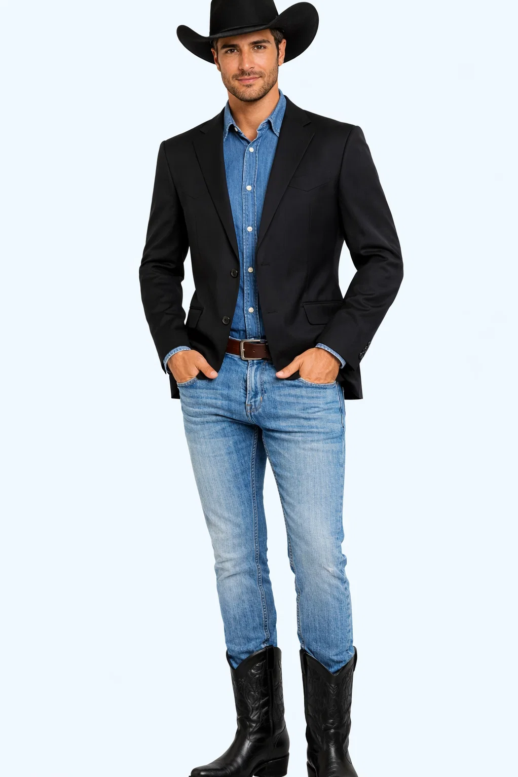 Western Blazer - Saco Para Hombre - Cowboy Blazer in Black Color
