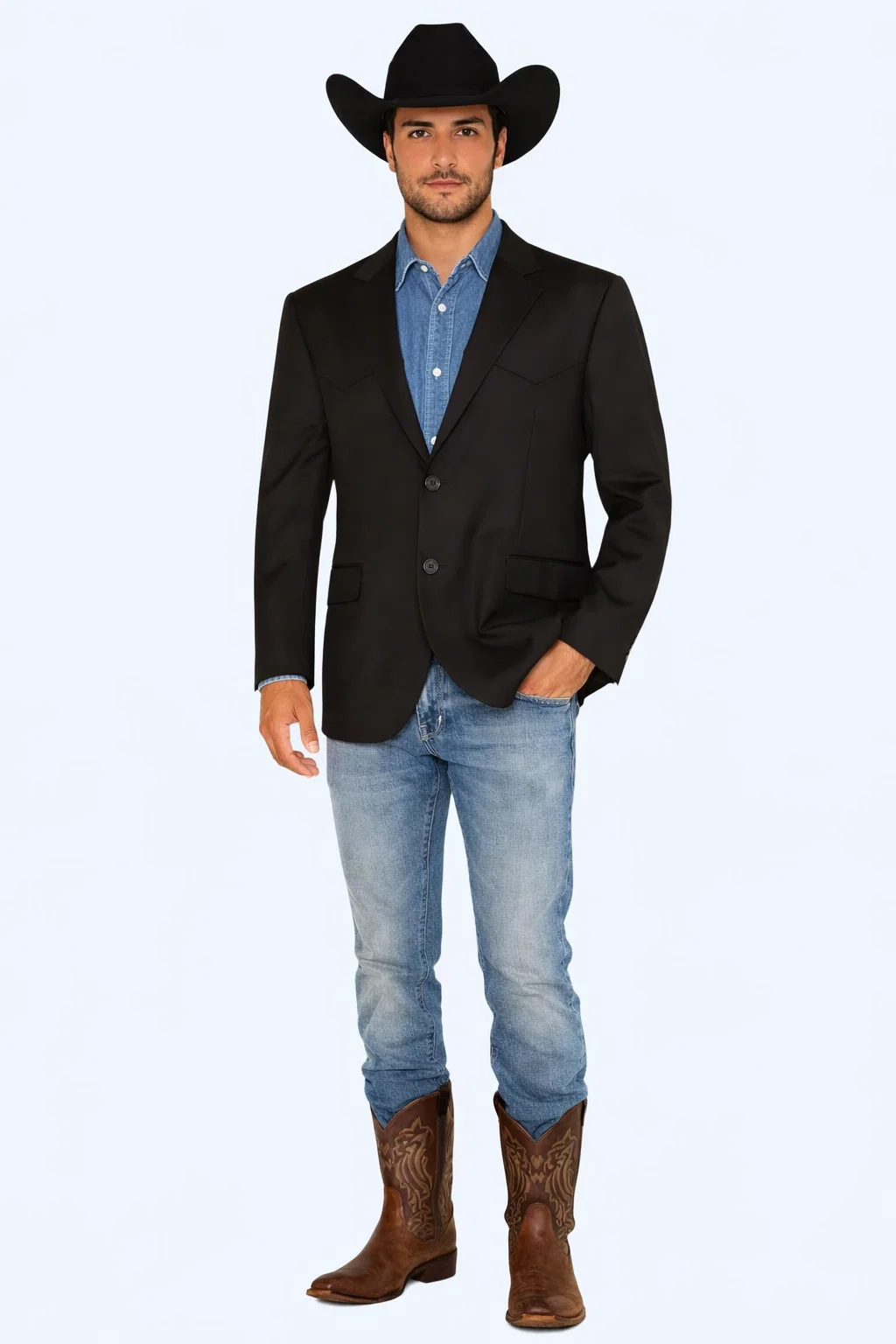 Western Blazer - Saco Para Hombre - Cowboy Blazer in Black Color