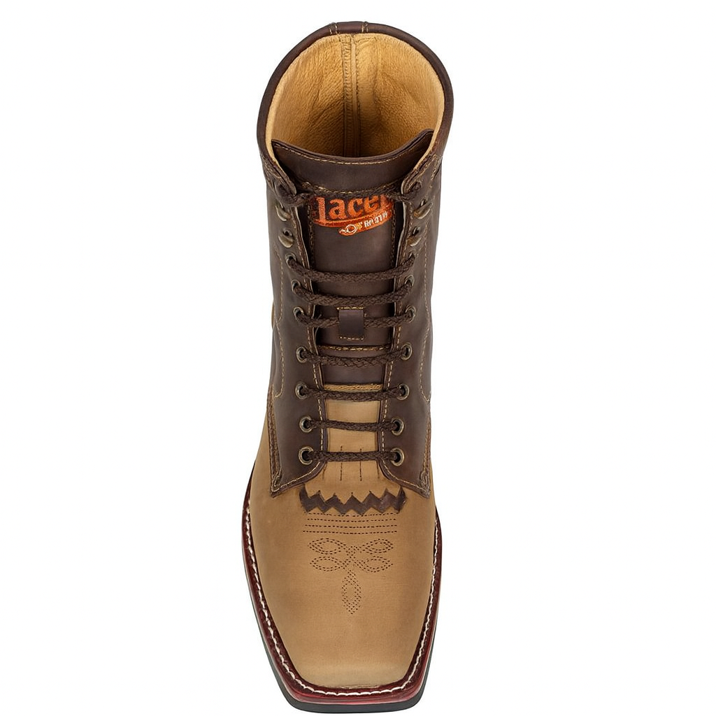 Lace Up Western Boots