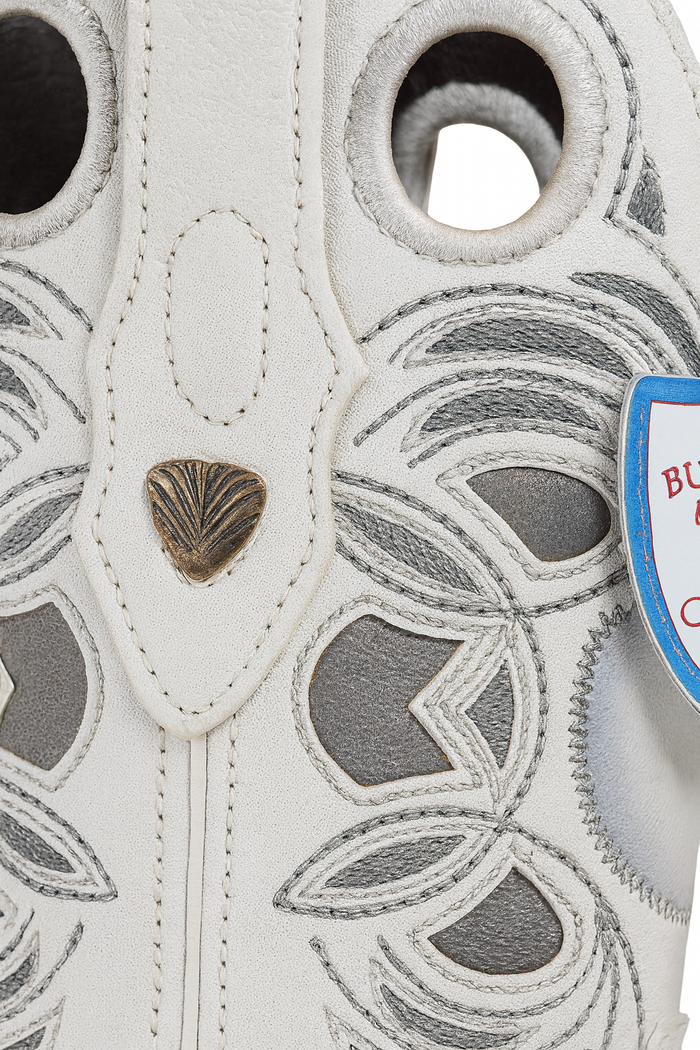 Wild West Botas de Panza de Avestruz Horma Square Toe White