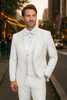 Italian Wool 3-Piece Modern Fit White Tuxedo 3   - from alligatorwarehouse.com