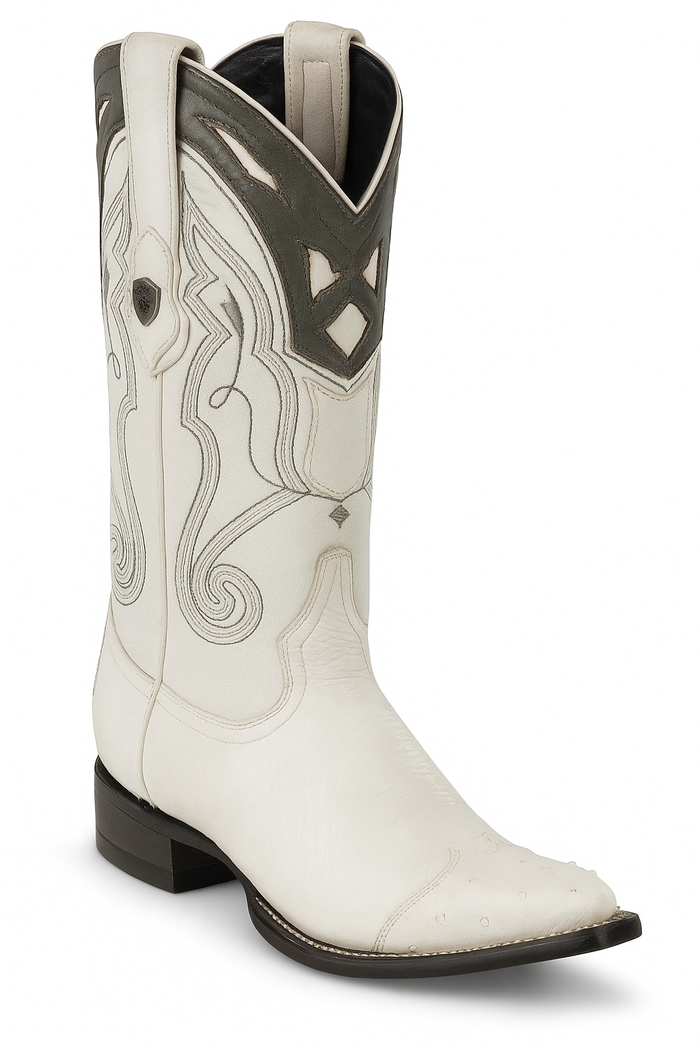 Men's Wild West Smooth Ostrich Skin 3X Toe Boots 29504-B