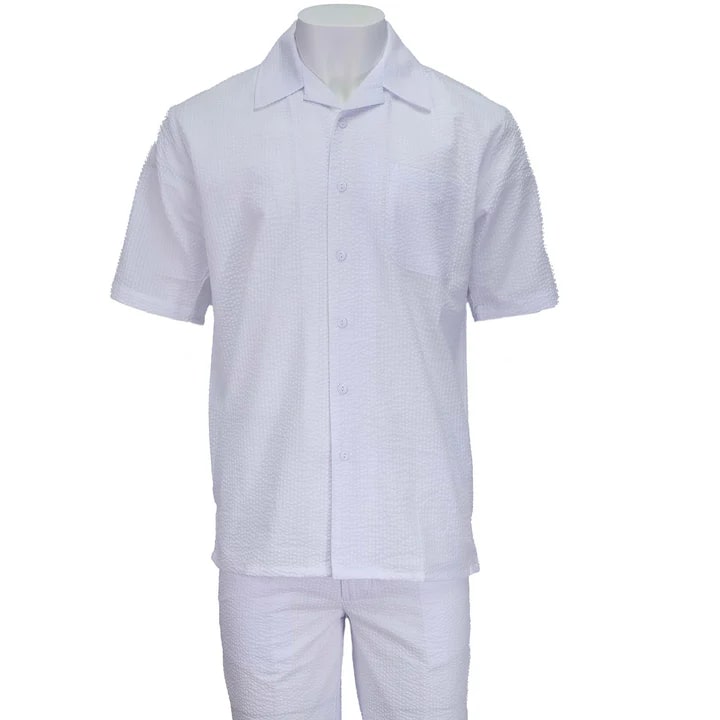 White Seersucker 2pc Set 1   - from alligatorwarehouse.com
