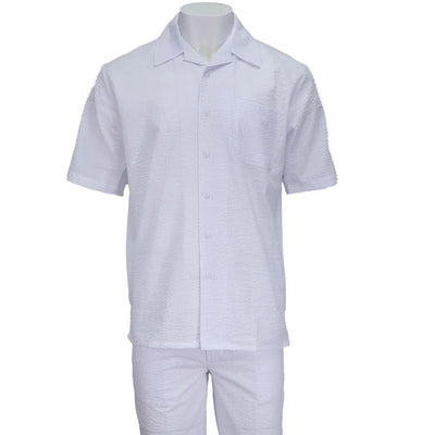 White Seersucker 2pc Set 1   - from alligatorwarehouse.com