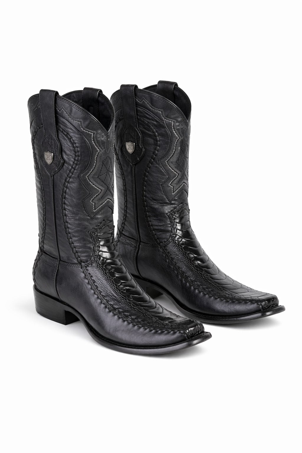 Men's Wild West Ostrich Leg with Deer Dubai Toe Boots 279F05