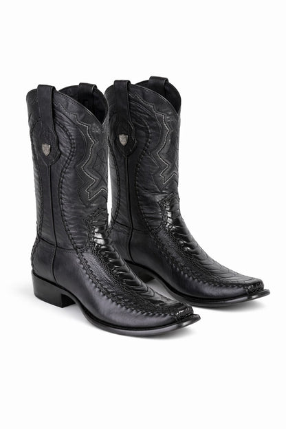 Men's Wild West Ostrich Leg with Deer Dubai Toe Boots 279F05