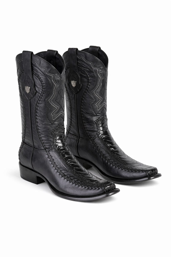Men's Wild West Ostrich Leg with Deer Dubai Toe Boots 279F05
