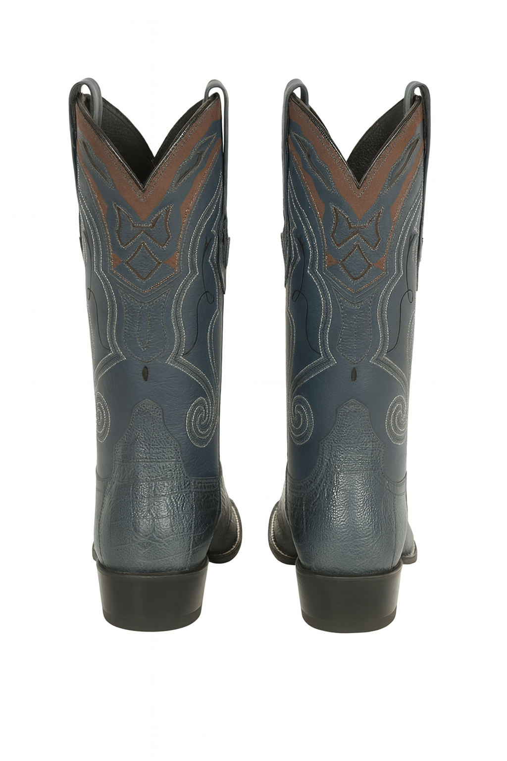 Blue Ostrich Cowboy Boots J-Toe