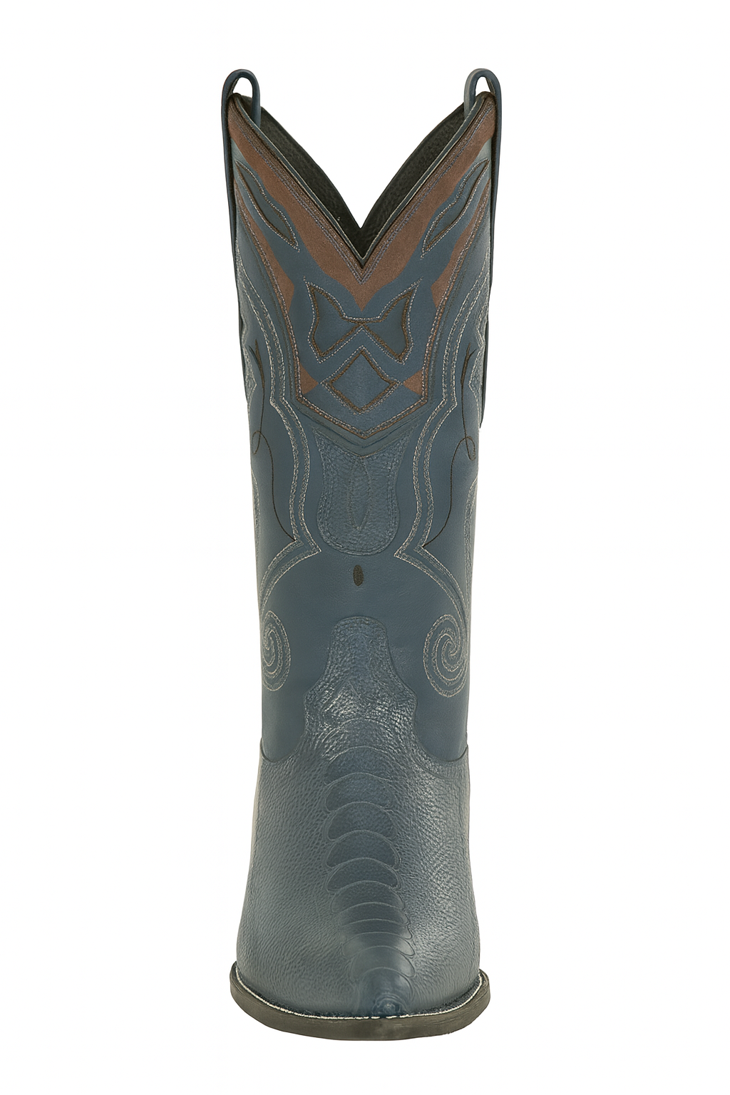 Blue Ostrich Cowboy Boots J-Toe