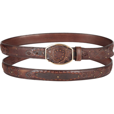 Men's Wild West Genuine Leather Fashion Belt 2C11FE2707 1 2C11FE2707-32  - from alligatorwarehouse.com