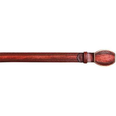 Men's Wild West Ostrich Laser Design Casual Belt 2C24U0357 1 2C24U0357-32  - from alligatorwarehouse.com