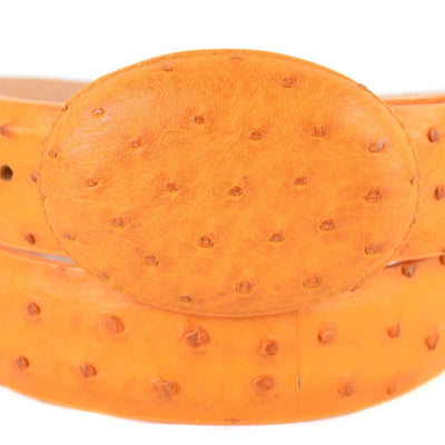 Men's Wild West Ostrich Skin Cowboy Belt 2C110302 3 2C110302-32  - from alligatorwarehouse.com