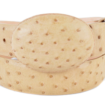 Men's Wild West Ostrich Skin Cowboy Belt 2C110311 3 2C110311-32  - from alligatorwarehouse.com