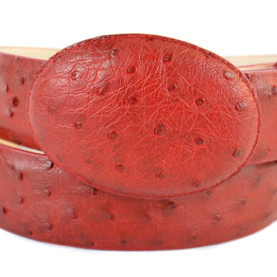 Men's Wild West Ostrich Skin Cowboy Belt 2C110312 3 2C110312-32  - from alligatorwarehouse.com
