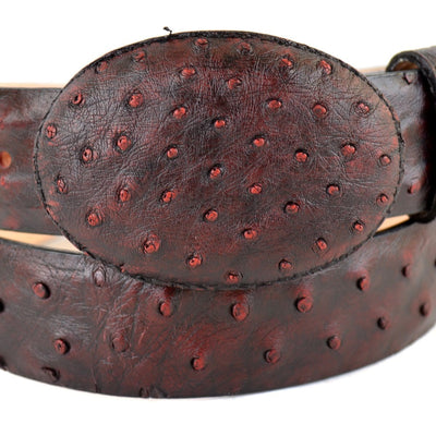 Men's Wild West Ostrich Skin Cowboy Belt 2C110318 3 2C110318-32  - from alligatorwarehouse.com