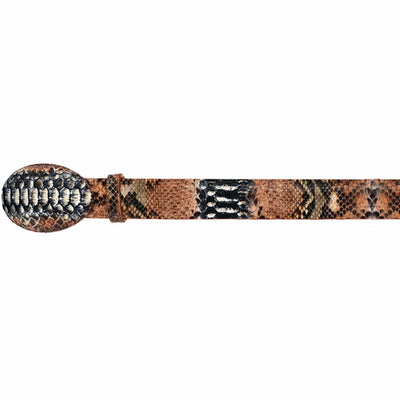 Men's Wild West Python Skin Cowboy Belt 2C115788 1 2C115788-32  - from alligatorwarehouse.com