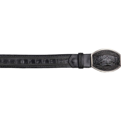 Men's Wild West Caiman Belly Laser Design Casual Belt 2C24U8205 1 2C24U8205-32  - from alligatorwarehouse.com