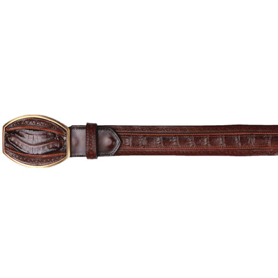 Men's Wild West Caiman Belly Laser Design Casual Belt 2C24U8216 1 2C24U8216-32  - from alligatorwarehouse.com