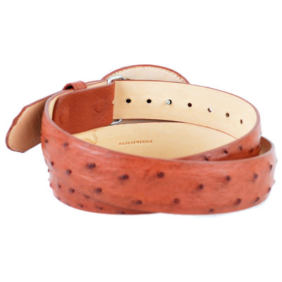 Men's Wild West Ostrich Skin Cowboy Belt 2C110303 2 2C110303-32  - from alligatorwarehouse.com