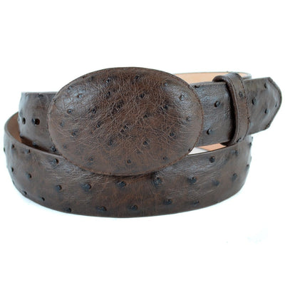 Men's Wild West Ostrich Skin Cowboy Belt 2C110307 1 2C110307-32  - from alligatorwarehouse.com