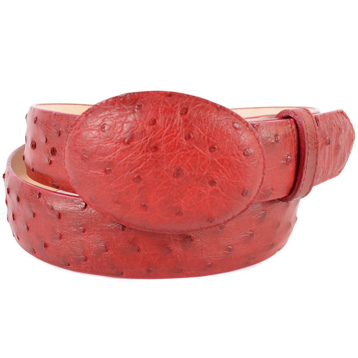 Men's Wild West Ostrich Skin Cowboy Belt 2C110312 1 2C110312-32  - from alligatorwarehouse.com