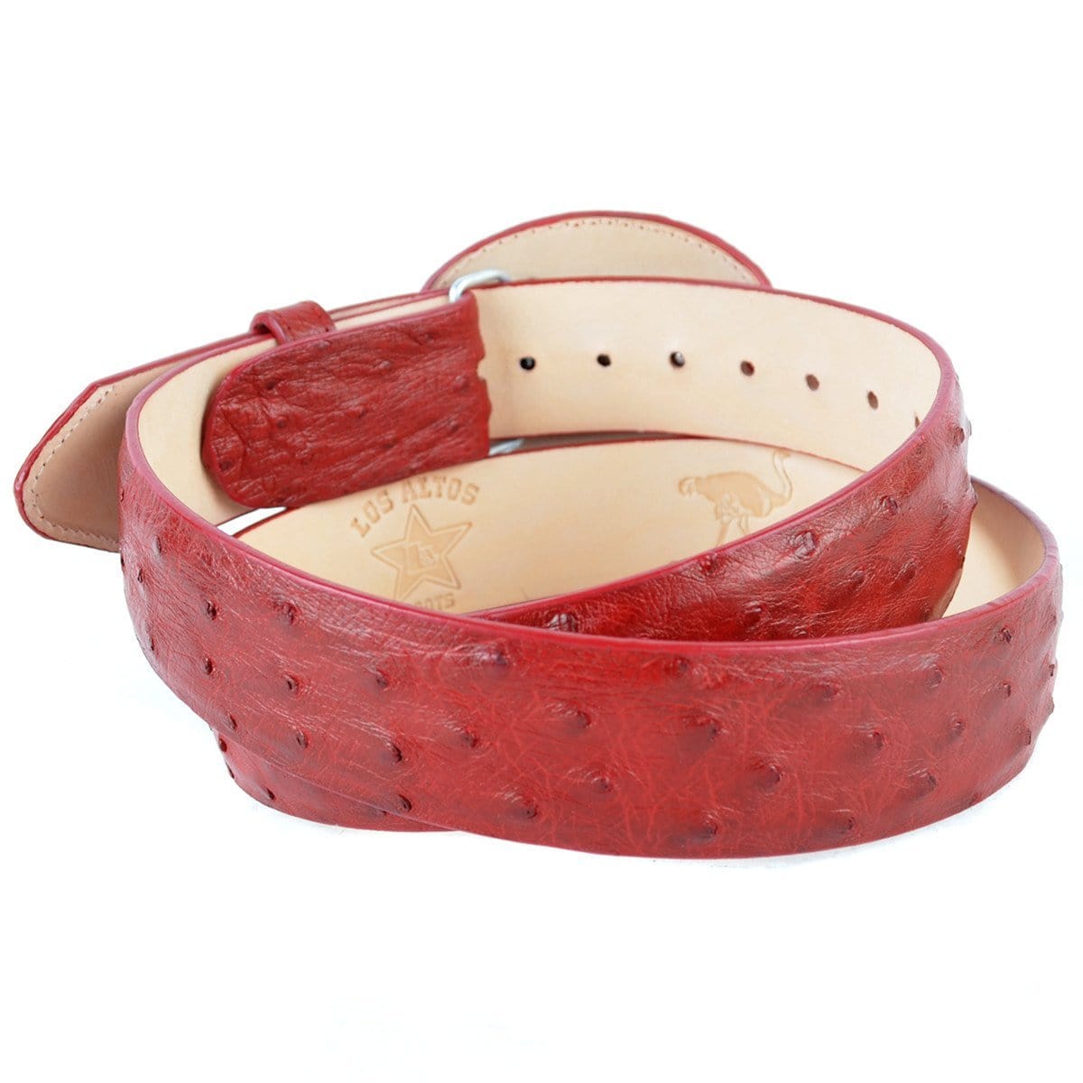 Men's Wild West Ostrich Skin Cowboy Belt 2C110312 2 2C110312-32  - from alligatorwarehouse.com