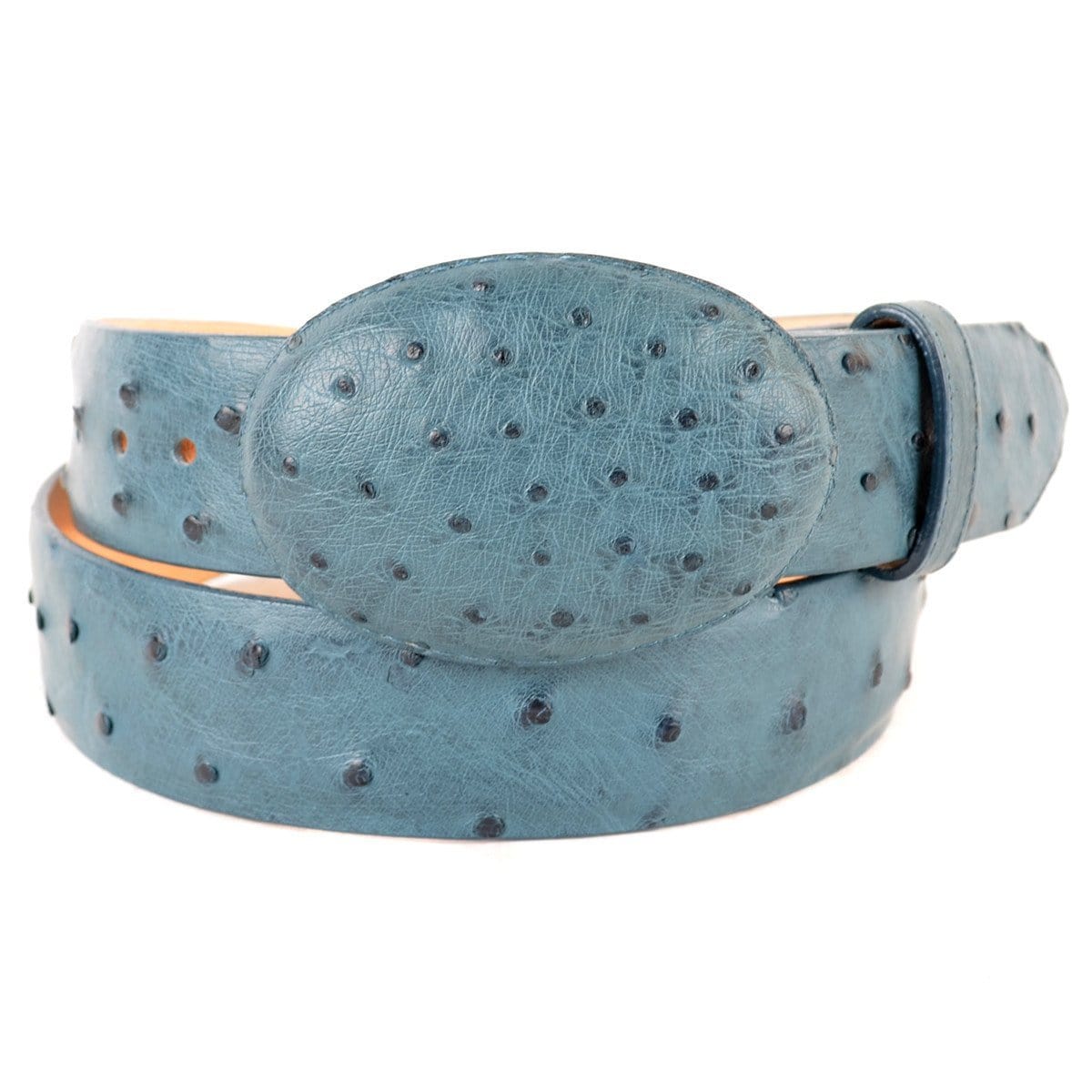 Men's Wild West Ostrich Skin Cowboy Belt 2C110314 1 2C110314-32  - from alligatorwarehouse.com