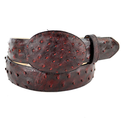Men's Wild West Ostrich Skin Cowboy Belt 2C110318 1 2C110318-32  - from alligatorwarehouse.com