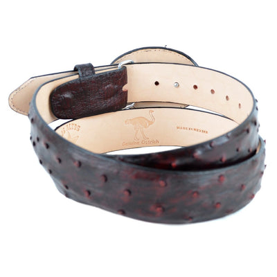 Men's Wild West Ostrich Skin Cowboy Belt 2C110318 2 2C110318-32  - from alligatorwarehouse.com