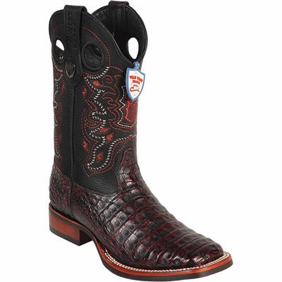Men's Wild West Caiman Belly Ranch Toe Boots 282582 3 28258205-060  - from alligatorwarehouse.com