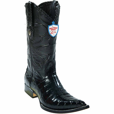 Men's Wild West Caiman Belly Skin 3X Toe Boots 29582-A 1 2958205-060  - from alligatorwarehouse.com
