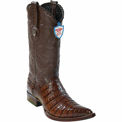 Men's Wild West Caiman Belly Skin 3X Toe Boots 29582-A 2 2958205-060  - from alligatorwarehouse.com
