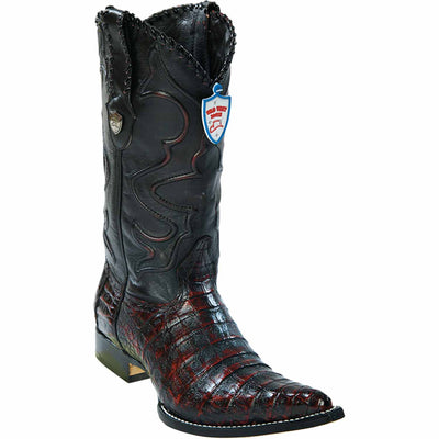 Men's Wild West Caiman Belly Skin 3X Toe Boots 29582-A 3 2958205-060  - from alligatorwarehouse.com