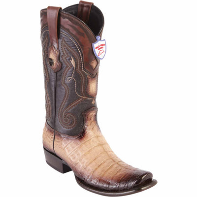 Men's Wild West Caiman Belly Skin Dubai Toe Boots 27982 2 2798205-060  - from alligatorwarehouse.com