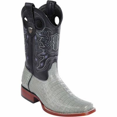 Men's Wild West Caiman Belly Skin Rodeo Toe Boots 281882 4 28188203-060  - from alligatorwarehouse.com