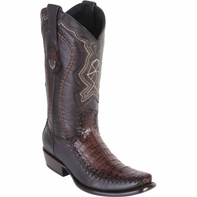 Men's Wild West Caiman Belly with Deer Dubai Toe Boots 279F82 3 279F8205-060  - from alligatorwarehouse.com