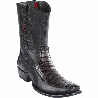 Men's Wild West Caiman Belly with Deer Dubai Toe Short BootS 279BF82 4 279BF8205-060  - from alligatorwarehouse.com