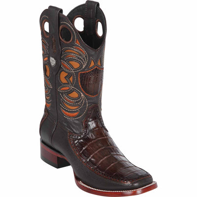 Men's Wild West Caiman Belly with Deer Ranch Toe Boots 282F82 2 282F8205-060  - from alligatorwarehouse.com